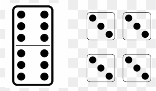 Domino Clipart Dice - Dominoes - Png Download