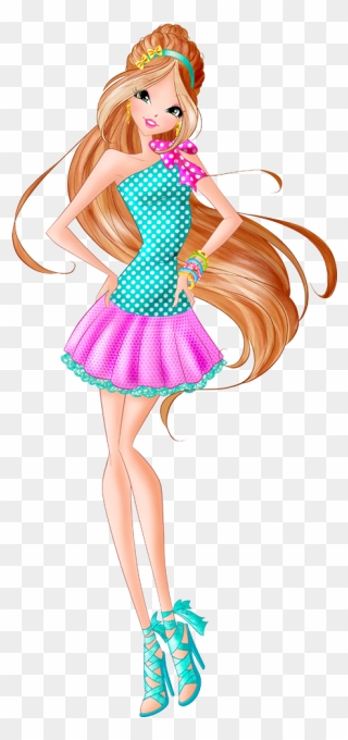 World Of Winx Chef Chic Flora Strawberry Outfit Png - Flora Winx World Clipart