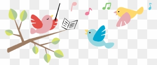 Birds Singing Clipart - Png Download