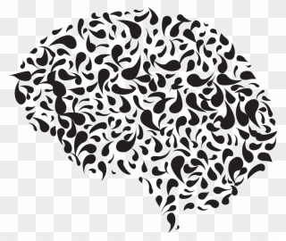This Shows A Fancy Drawing Of A Brain - Brain Art Transparent Background Clipart
