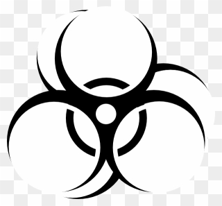 Biological Hazard Hazard Symbol Clip Art - Biohazard Symbol Black And White - Png Download