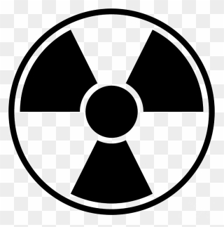 Nuclear Weapon Clip Art Sign Stock Photography - Radiation Sign Black And White - Png Download