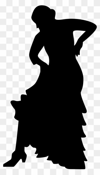 Dance Silhouette Flamenco Woman - Silhouette Of A Woman Crying Clipart