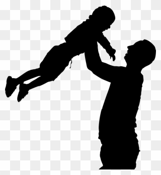 Transparent Father And Son Png - Father And Child Silhouette Png Clipart
