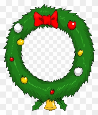 Grinch Christmas Wreath Clipart - Christmas Wreath Animated - Png Download
