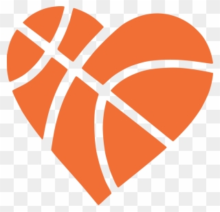 Stunning Cliparts - Basketball Heart Clipart - Png Download