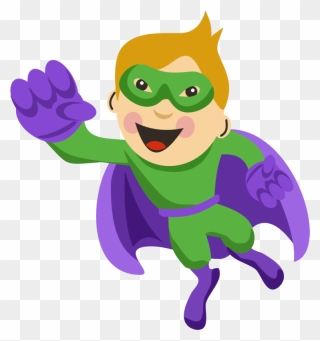 Transparent Superhero Clipart Png - Superhero Clipart Green And Purple