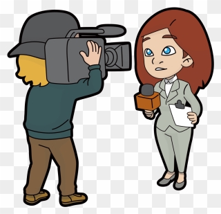 Reporter And Cameraman Clipart - Png Download