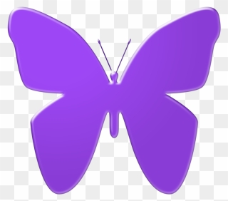 Violet Butterfly Clipart Png Transparent Stock Purple - Purple Butterfly Clipart