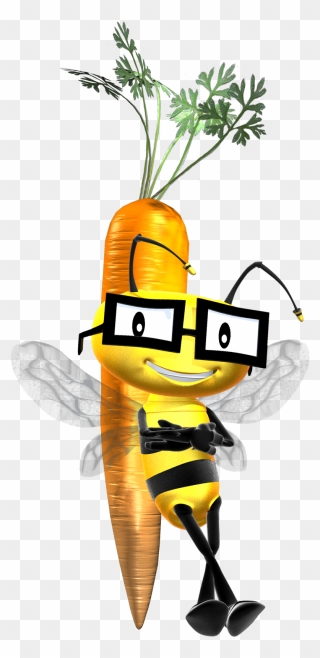 Carrot Bee Clipart
