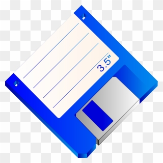 Floppy, Icon, Drive, Disk, Blue, Cartoon, Disc, Disks - Floppy Disk Blue Png Clipart
