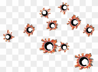 Vector Painted Bullet Holes Png Download - Portable Network Graphics Clipart