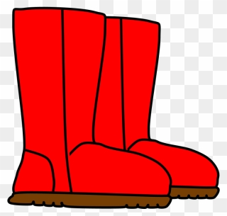 Boots, Snow, Rain, Red - Red Snow Boots Clipart - Png Download
