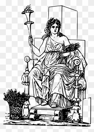 Vector Illustration Of Demeter - Demeter Greek Goddess Clipart