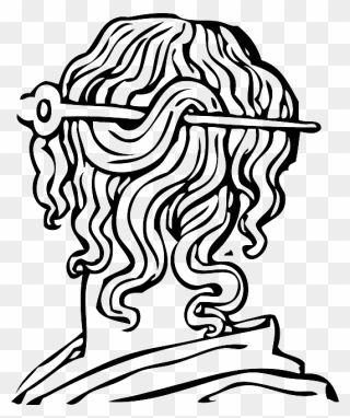 Hair, Hairdressing, Greek, Woman, Head, Greece, Grecian - Ancient Greek Hair Clip - Png Download