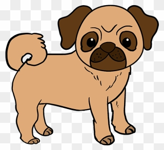 How To Draw Pug - Easy How To Draw A Pug Clipart