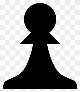 Chess Piece Silhouette - Male Icon Clipart