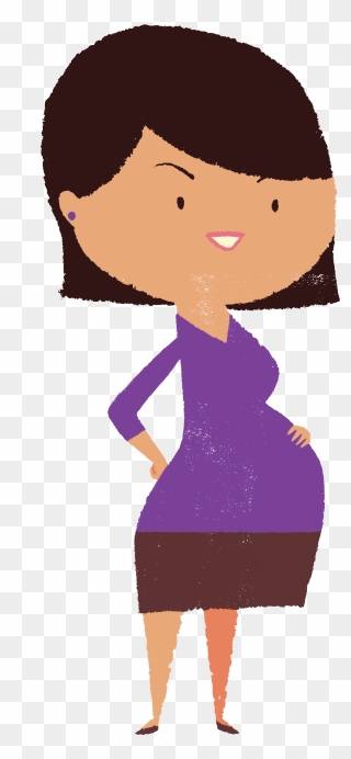 Pregnant Purple - Vomiting Pregnancy Clipart Png Transparent Png