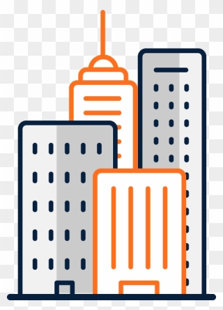 Icon Of High Rise Buildings Clipart