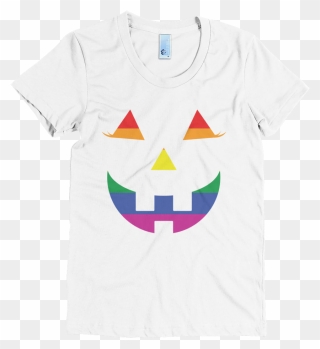 Pumpkin Face Pride T-shirt For Women - Active Shirt Clipart