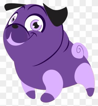 Toy Dog,pug,purple - Purple Dog Cartoon Png Clipart
