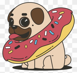 Hot Price Sticker Png Clipart Picture - Dog In A Donut Transparent Png