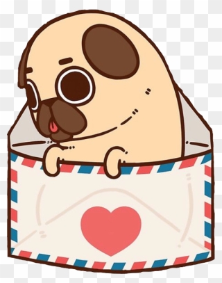 #scpug #pug #mail #cute #dog #freetoedit - Puglie Pug Love Clipart