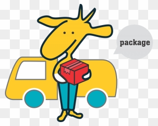Postman Giraffe Clipart