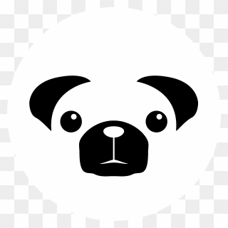 Pug/pugjs Logo Black And White - Discord Icon Pug Clipart