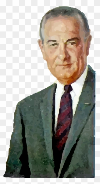 Lyndon B Johnson Portrait Vector Image Clipart