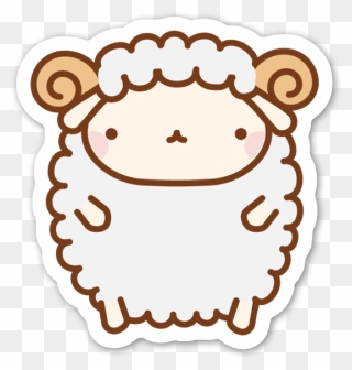 Cute Sheep Sticker - Sheep Kawaii Clipart