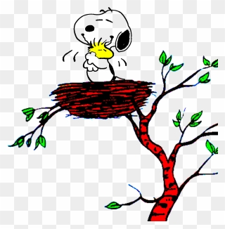 A Friend Always The House Become A Friend - Snoopy Nest Woodstock Gif Clipart