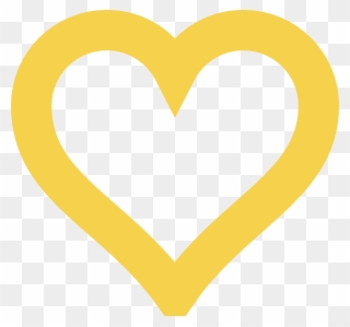 How To Set Use Thick Light Gold Heart Clipart , Png - Yellow And Black Heart Transparent Png
