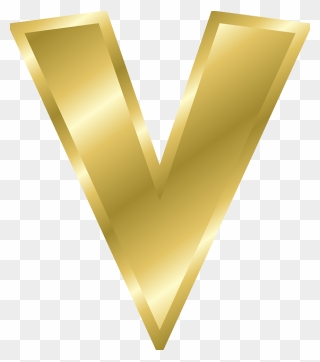Logo Illustration Png - Gold Letter V Png Clipart