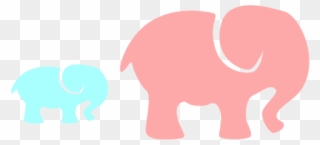 Scalable Vector Graphics Clip Art Mother Elephant - Clipart Mama And Baby Elephants - Png Download