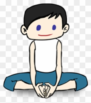 Kids Yoga Clipart Sitting - Png Download