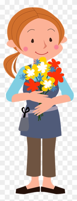 Florist Woman Clipart - Illustration - Png Download