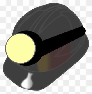 Light Hard Hat Clip - Miner Hat Clipart - Png Download