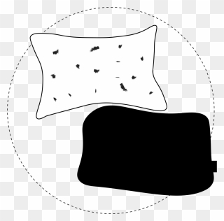 Black Pillow Hides Drool, Zit Cream, And Last Nights - Cushion Clipart