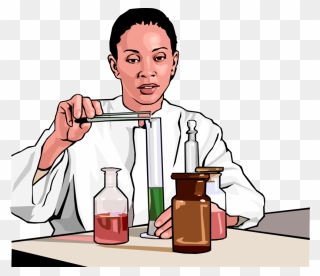 Vector Illustration Of Laboratory Research Chemist - Clipart Chemistry Lab - Png Download