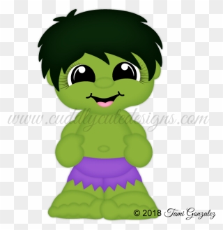 Baby Hulk Marvel Characters Clipart Svg Library Stock - Baby Hulk Cute Png Transparent Png