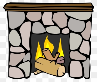Fireplace Clipart Chimenea - Stone Fireplace Clipart - Png Download