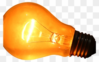 Glow Clipart Buld - Glowing Light Bulb Png Transparent Png