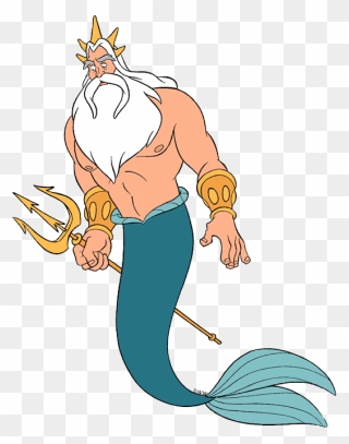 King Triton Trident Png Free Download - Cartoon Clipart