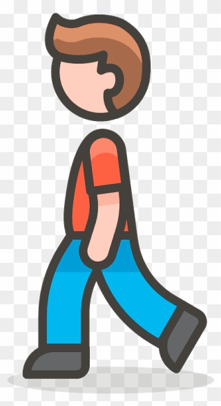 Man Walking Emoji Clipart - Walking Emoji - Png Download