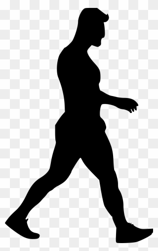 10 Man Walking Silhouette - Man Running Silhouette Png Clipart