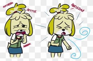 228kib, 1024x667, Sneeze - Animal Crossing Isabelle Sick Clipart