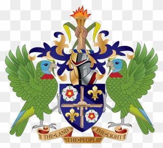 Saint Lucia Coat Of Arms Clipart