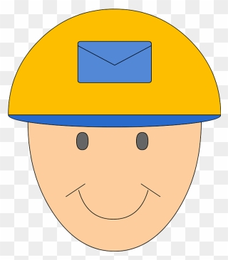 Postman Face Clipart - Gambar Kantor Pos Animasi - Png Download