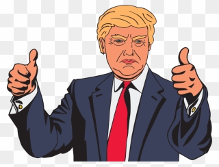 Donald Trump Thumbs Up Cartoon Clipart